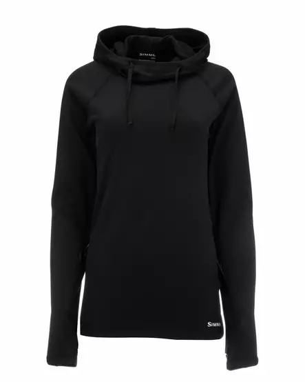 Simms Women's Heavyweight Baselayer Hoody Black - Undertrøyer - 694264555910 - 2