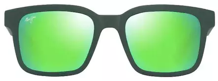 Maui Jim Opiopio AF - Matte Dark Green Frame with Maui Green Lens - Plastlinser - 603429079550 - 2