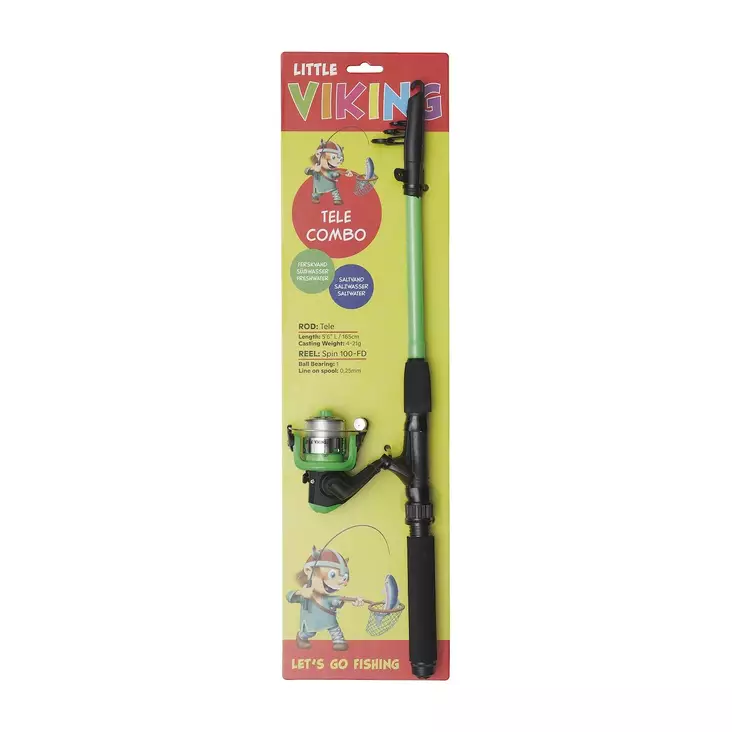 Kinetic Little Viking Tele 5'6'' Combo Green - Metesett for barn - 5707461313360 - 1