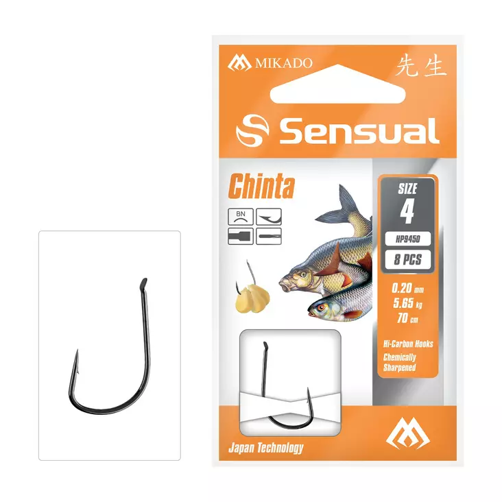 Mikado Sensual Chinta Snelled Hooks 70cm - Ferdigknyttede kroker - 5900637062530 - 1