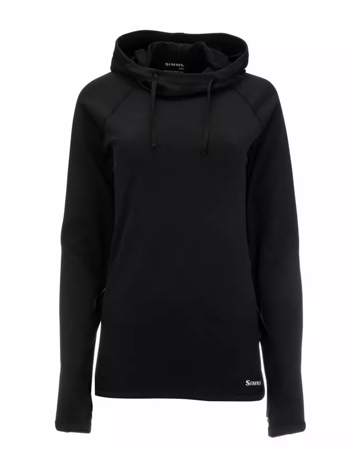 Simms Women's Heavyweight Baselayer Hoody Black - Undertrøyer - 694264555910 - 2