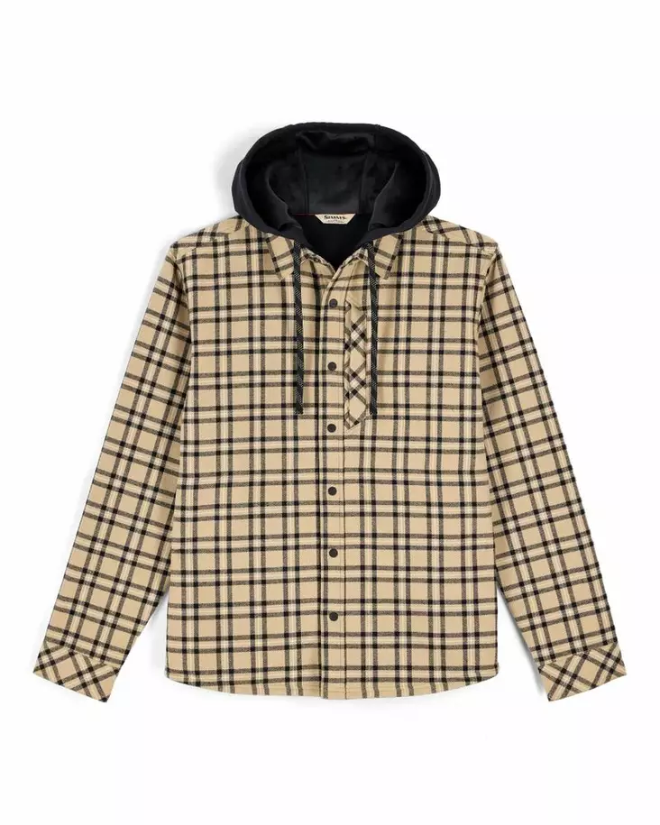 Simms Coldweather Hooded Shacket Wakemup Plaid: Cork - Andre jakker - 694264695760 - 2