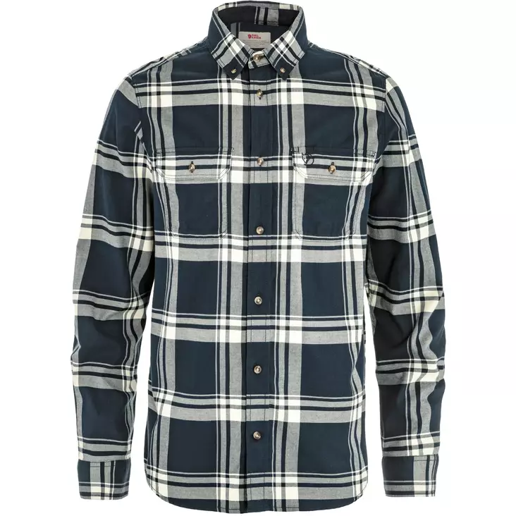 Fjällräven Övik Lite Flannel M Laurel Green-Chalk White - Skjorter - 7323451114410 - 1