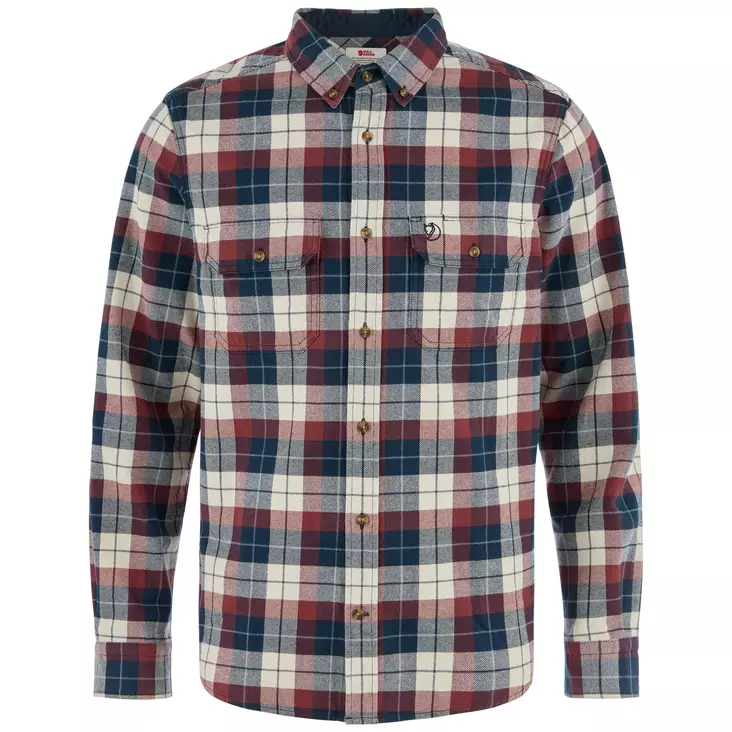 Fjällräven Singi Heavy Flannel M Dark Navy-Maroon - Skjorter - 7323451205620 - 1