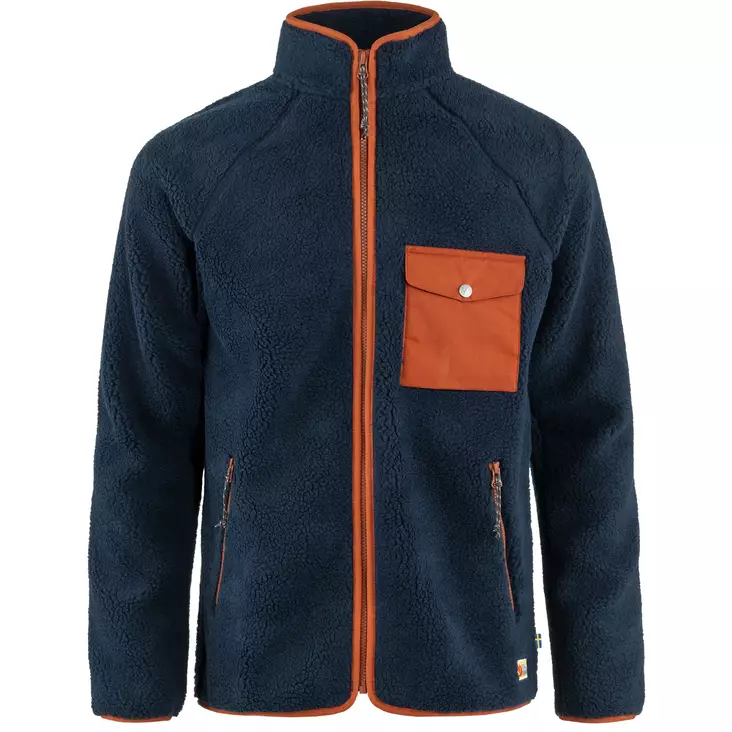 Fjällräven Vardag Pile Fleece M Navy-Autumn Leaf - Fleecegensere - 7323450786670 - 1