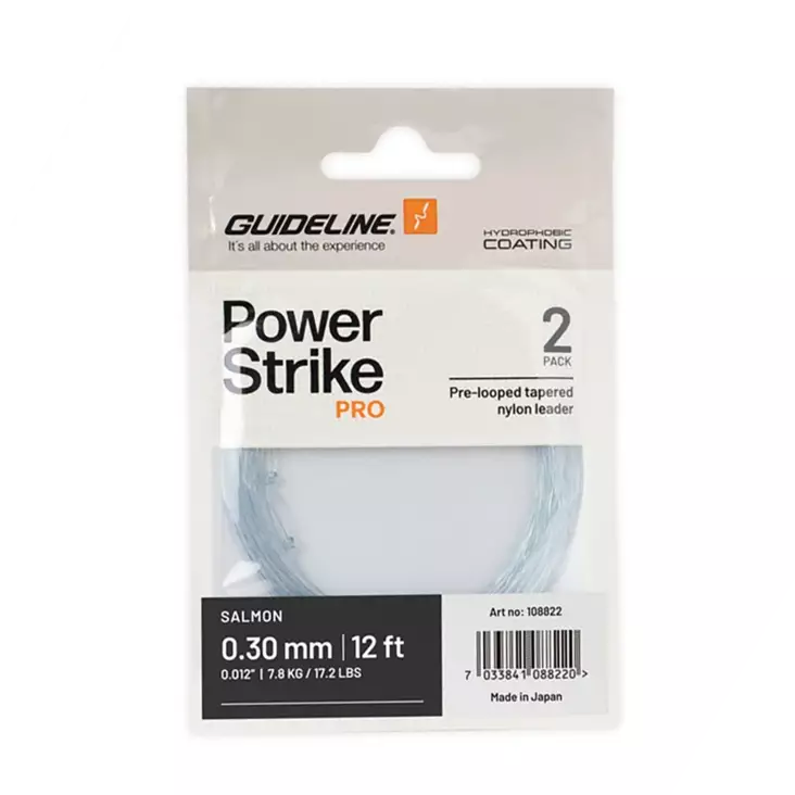 Guideline Power Strike PRO Salmon 12ft - Avsmalnende Nylon-fortommer - 7033841088220 - 1
