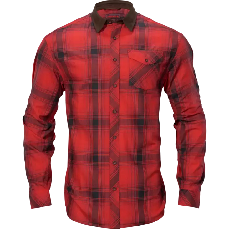 Härkila Driven Hunt Flannel Red/Bla - Jegertrøyer - 5714733526830 - 1