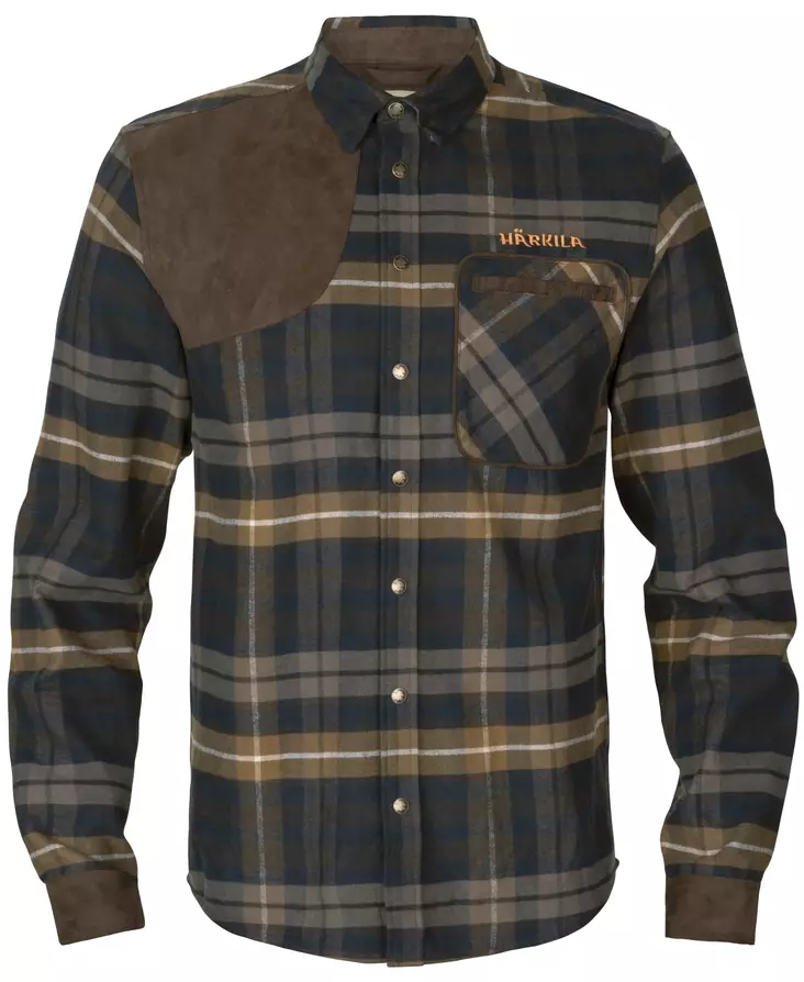 Härkila Jarne L/S Shooting Shirt Dark Olive - Jegertrøyer - 5714733632890 - 1