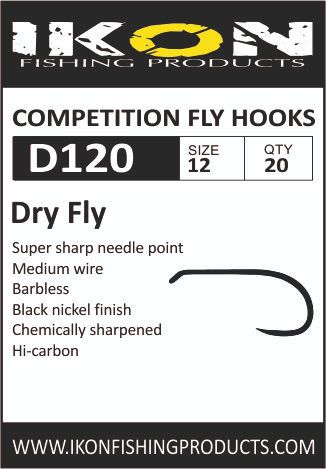 Ikon D120 Barbless Dry Fly - Hullingløs - 6430077070110 - 1