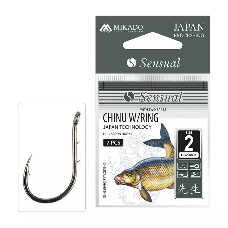 Mikado Sensual Chinu Ring with Barbs 7 pcs #2 - Kroker med øye & spade - 5900637616740 - 1