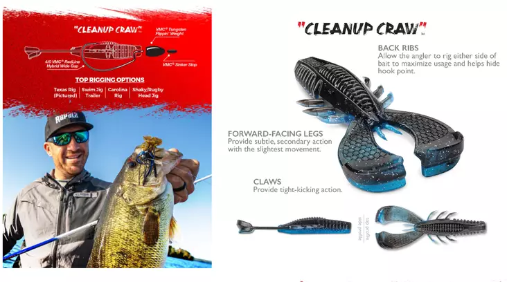 Rapala Crushcity CleanUp Craw 3.5" - Krabbesluker og insektimitasjoner - 2209202310 - 2