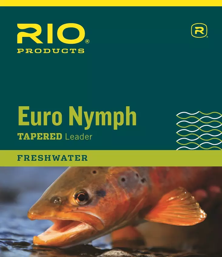 Rio Euro Nymph Tapered Leader Black & White - Avsmalnende Nylon-fortommer - 730884240390 - 1
