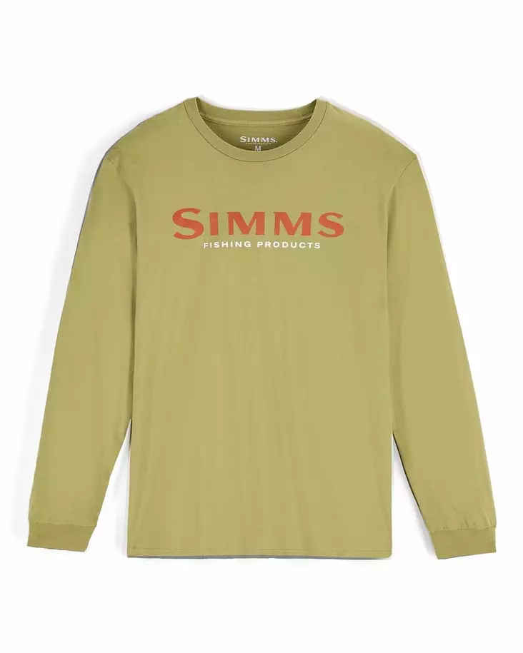 Simms Logo Shirt LS Tent Green - T-skjorter herre - 694264694640 - 1