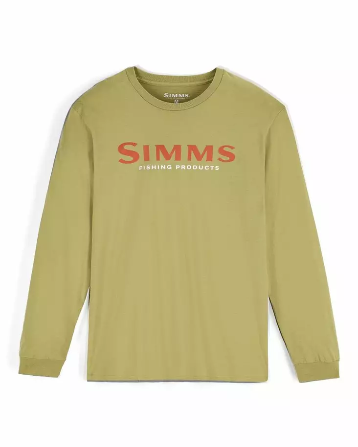 Simms Simms Logo Shirt LS Tent Green - T-skjorter herre - 694264694640 - 1