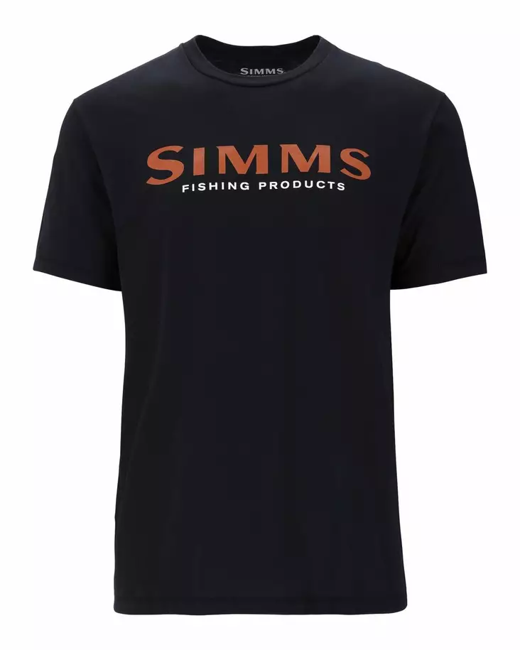 Simms Logo T-Shirt Jet Black - T-skjorter herre - 694264669280 - 1