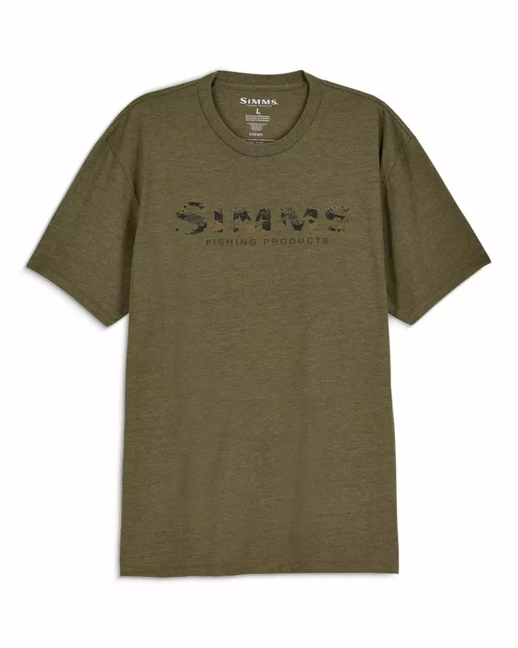 Simms Shroud Fill Logo T-Shirt Military Heather - T-skjorter herre - 694264711750 - 1