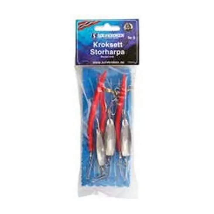 Sølvkroken Kroksett Storharpa Nr 5 - Bunn- & torskerigger - 7056960008450 - 1