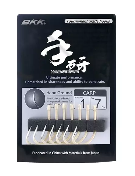 BKK CARP HOOK Hand Ground #4 7pcs - Kroker - 6939067097361 - 1