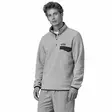 Patagonia M´s Lightweight Synch Snap-T Pullover Oatmeal Heather w/New Navy - Fleecegensere - 199346618441 - 2