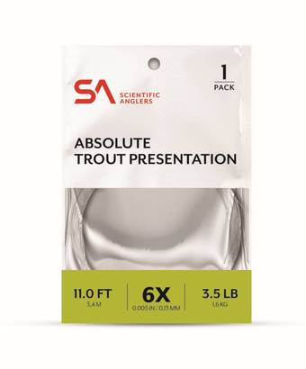 Scientific Anglers Absolute Trout Presentation Leader 14ft - Avsmalnende Nylon-fortommer - 840309134101 - 1
