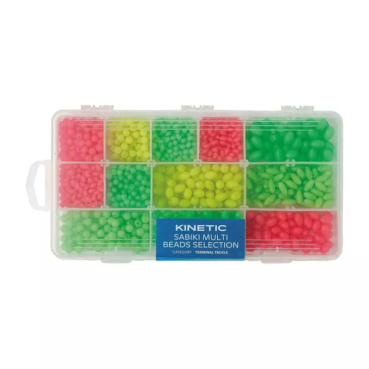 Kinetic Multi Beads Selection Green/Yellow/Orange - Klemhylser & perler - 5707461328111 - 1