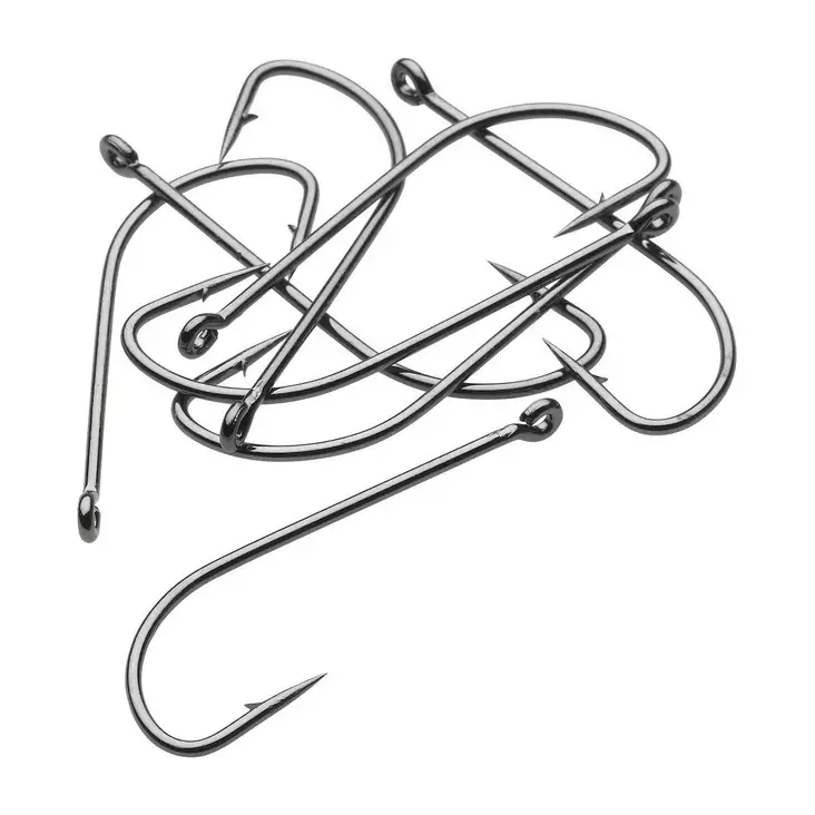 Kinetic Long Shank Single Hook - Circle- & J-kroker - 5707461363891 - 1