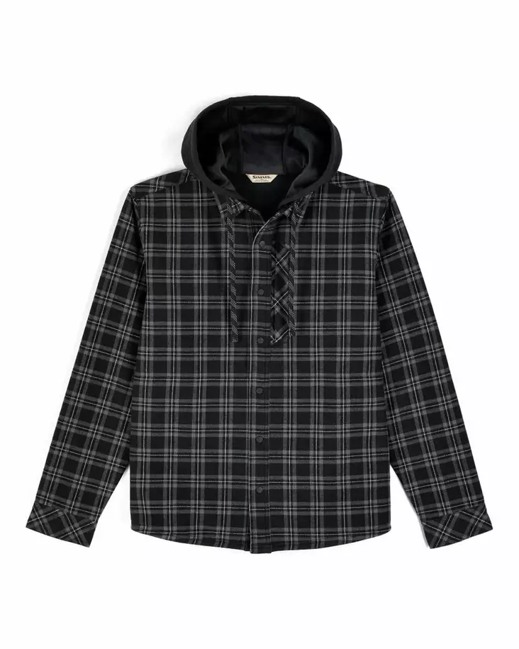 Simms Coldweather Hooded Shacket Wakemup Plaid: Black - Andre jakker - 694264695821 - 2