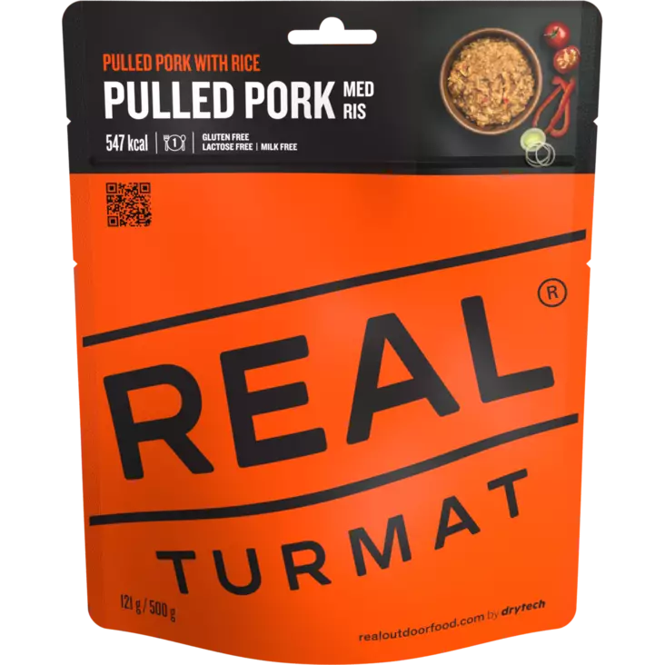 Real Turmat Pulled Pork With Rice - Campingmatte - 7036480052171 - 1