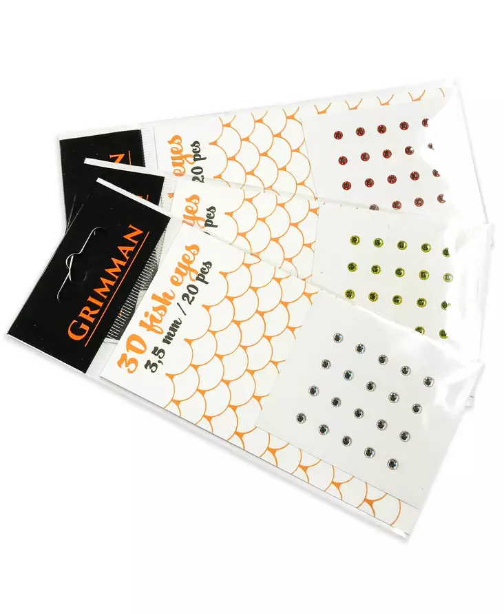 Grimman 3D Fish Eyes 3,5mm - Klistremerkeøyne - 11808001 - 1