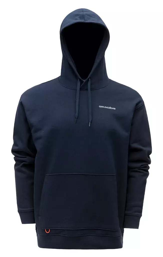 Grundens Logo Boat Hoodie Dark Navy - Hettegensere - 0840316314091 - 1