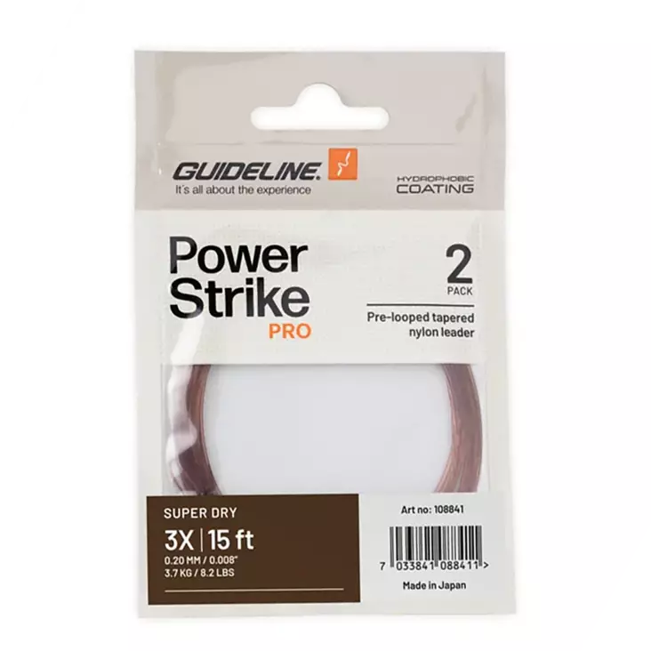 Guideline Power Strike PRO Super Dry 15ft - Avsmalnende Nylon-fortommer - 7033841088411 - 1