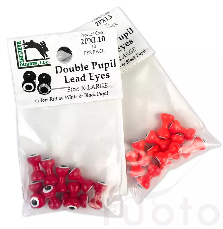 Hareline Double Pupil Lead Eyes Small -painosilmä - Tyngeøyne - 40200300011 - 1