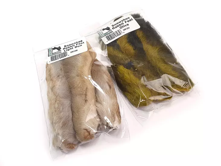 Hareline Snowshoe Rabbit Feet - Halefinner og halebiter - 40500100021 - 1