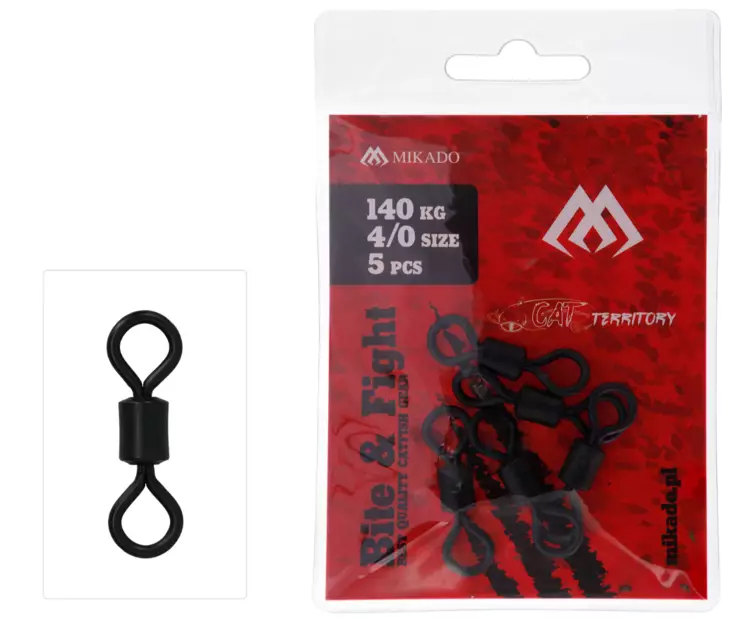 Mikado Roller Swivel Black Mat - Lås og svivel - 5900637149361 - 1