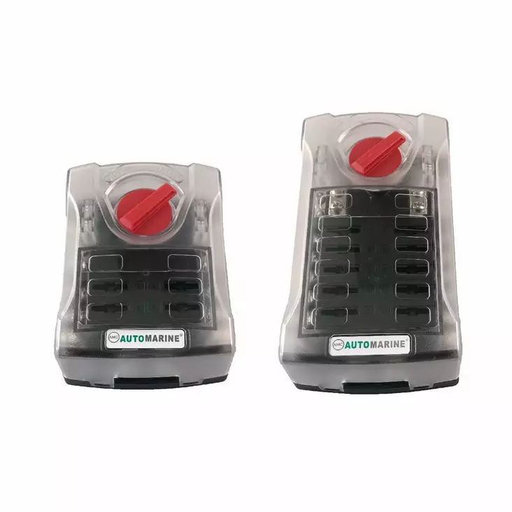 Oceanflex fuse box 12× ATO/ATC, 12× negative terminal - Batterier og elektrisk tilbehør - 7332467287421 - 1