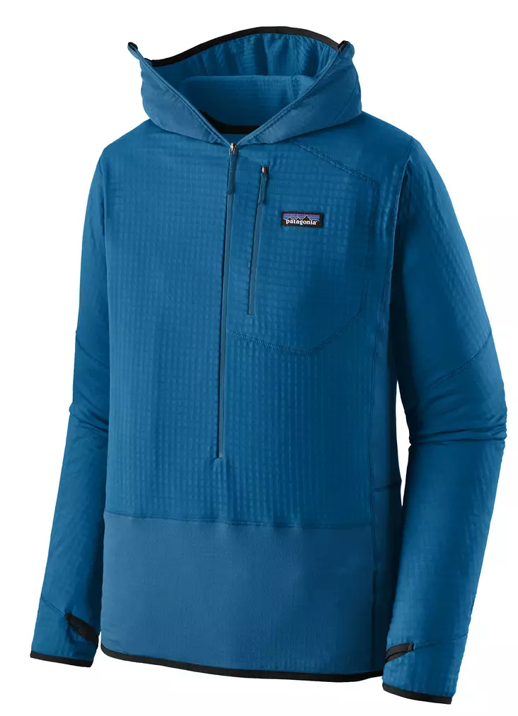 Patagonia Mens R1 Pull-Over Hoody Endless Blue - Fleecegensere - 196924297821 - 1