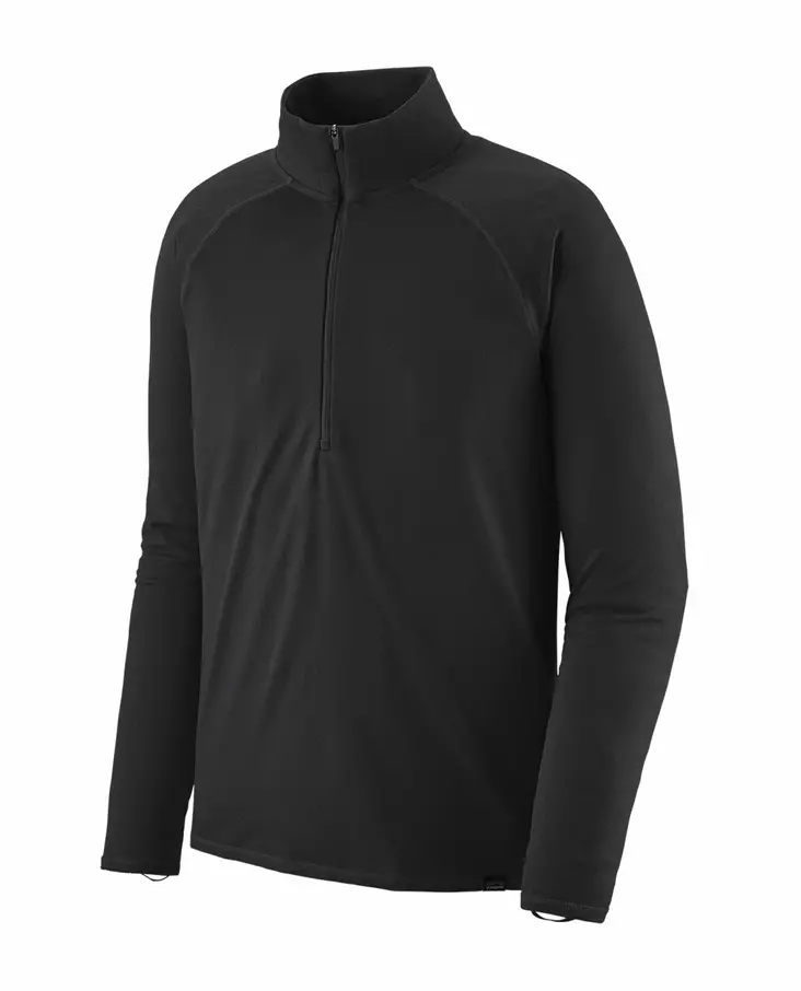 Patagonia M's Capilene Midweight Zip-Neck Black - Undertrøyer - 192964081451 - 2