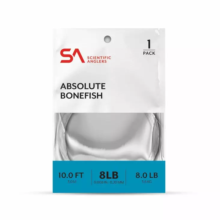 Scientific Anglers Absolute Bonefish Leader 10' - Avsmalnende Nylon-fortommer - 840309134491 - 2