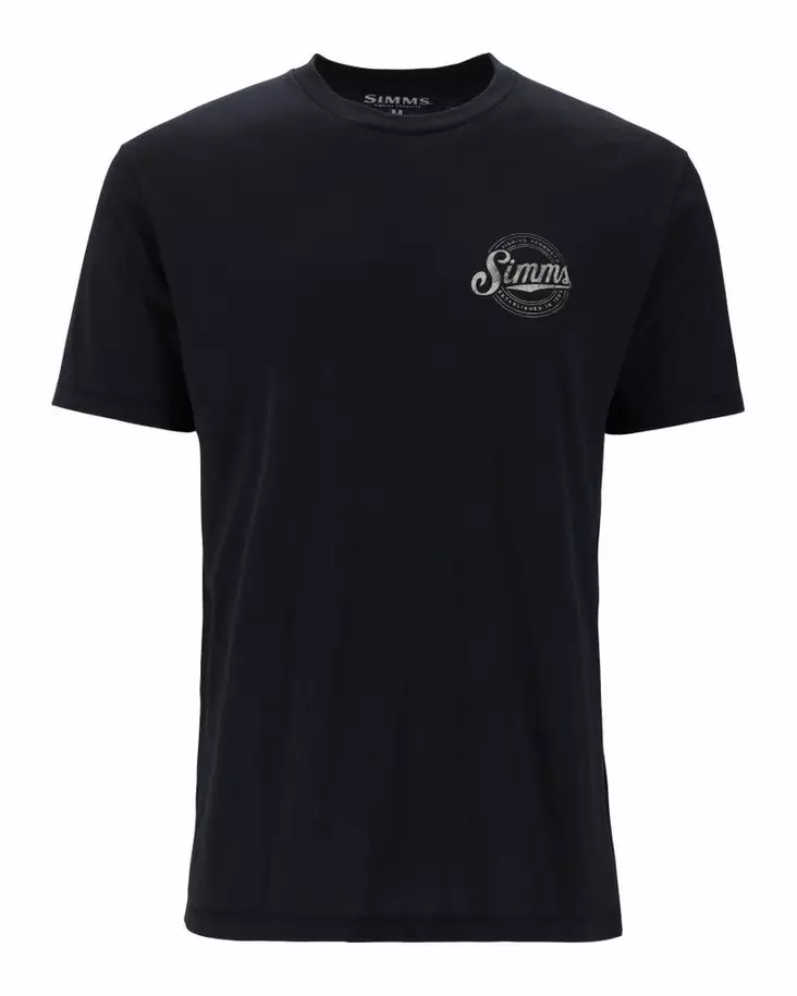 Simms Circle Lockup T-Shirt Black - T-skjorter herre - 694264678381 - 1