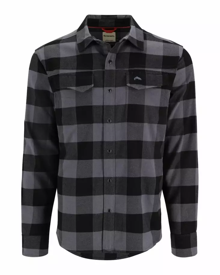 Simms Gallatin Flannel Shirt Slate Buffalo Check - Skjorter - 694264654651 - 2