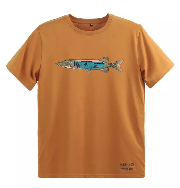 VAI-KO Hauki T-Shirt, Caramel Brown - T-skjorter herre - 6440000200941 - 1