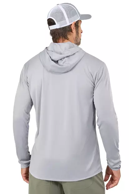 Grundens Tough Sun Masked Hoodie Mist - Skjorter - 0840316330572 - 2