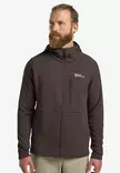 Jack Wolfskin Kolbenberg Hooded Full-Zip Jacket Peat - Mellomjakker - 4064886585262 - 3