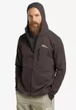 Jack Wolfskin Kolbenberg Hooded Full-Zip Jacket Peat - Mellomjakker - 4064886585262 - 2