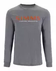 Simms Logo Shirt LS Athletic Heather - T-skjorter herre - 694264656662 - 1