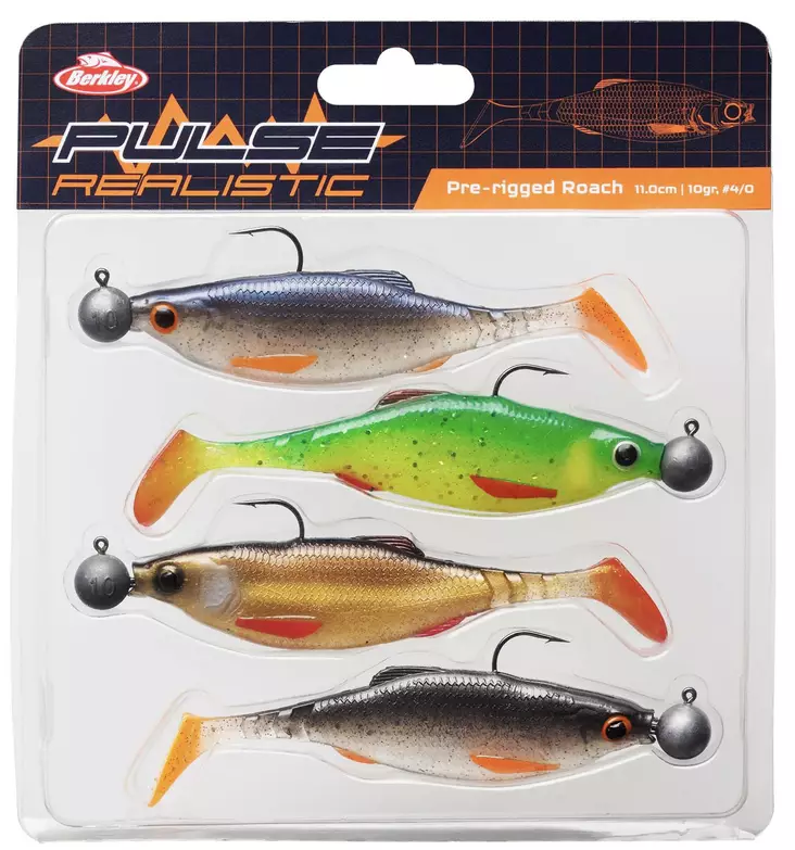 Berkley Pre-Rigged Pulse Realistic Roach 7cm 4pcs - Beitesortimenter - 028632967652 - 1