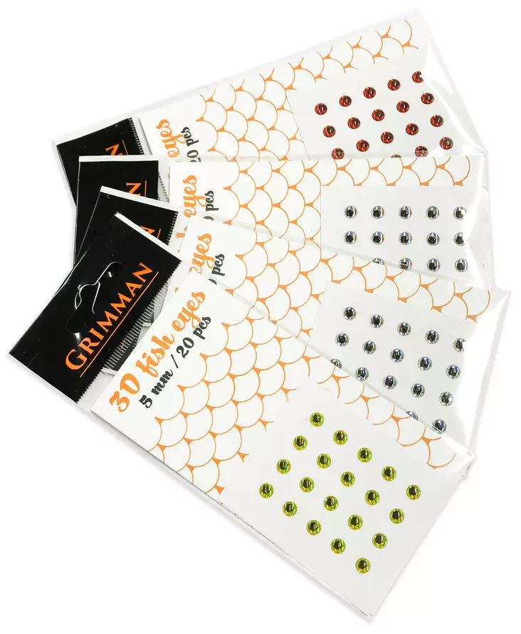 Grimman 3D Fish Eyes 5mm - Klistremerkeøyne - 11808002 - 1