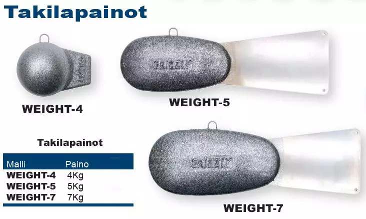 Grizzly Downrigger Lead Weight - Utløsere og trollingtilbehør - 6417512520812 - 2