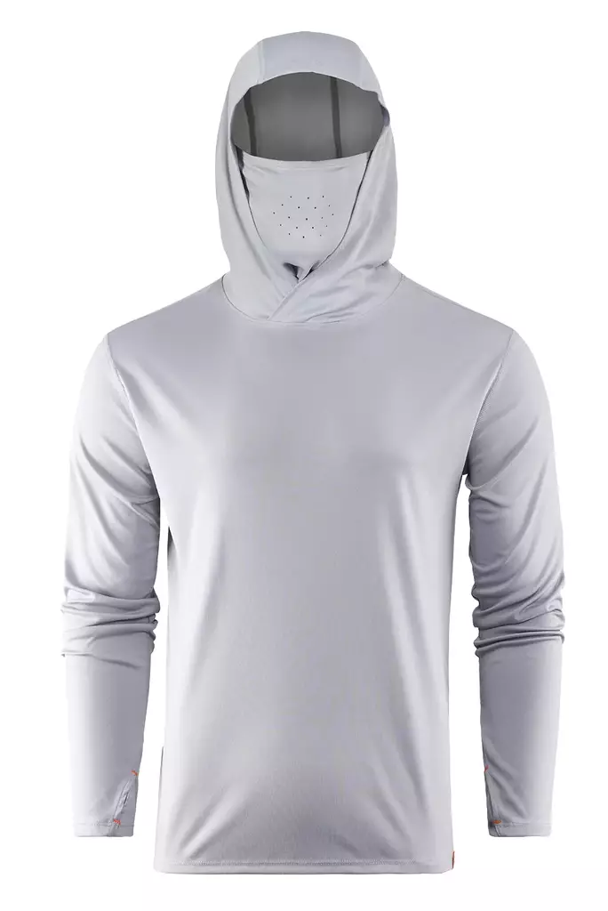 Grundens Tough Sun Masked Hoodie Mist - Skjorter - 0840316330572 - 1