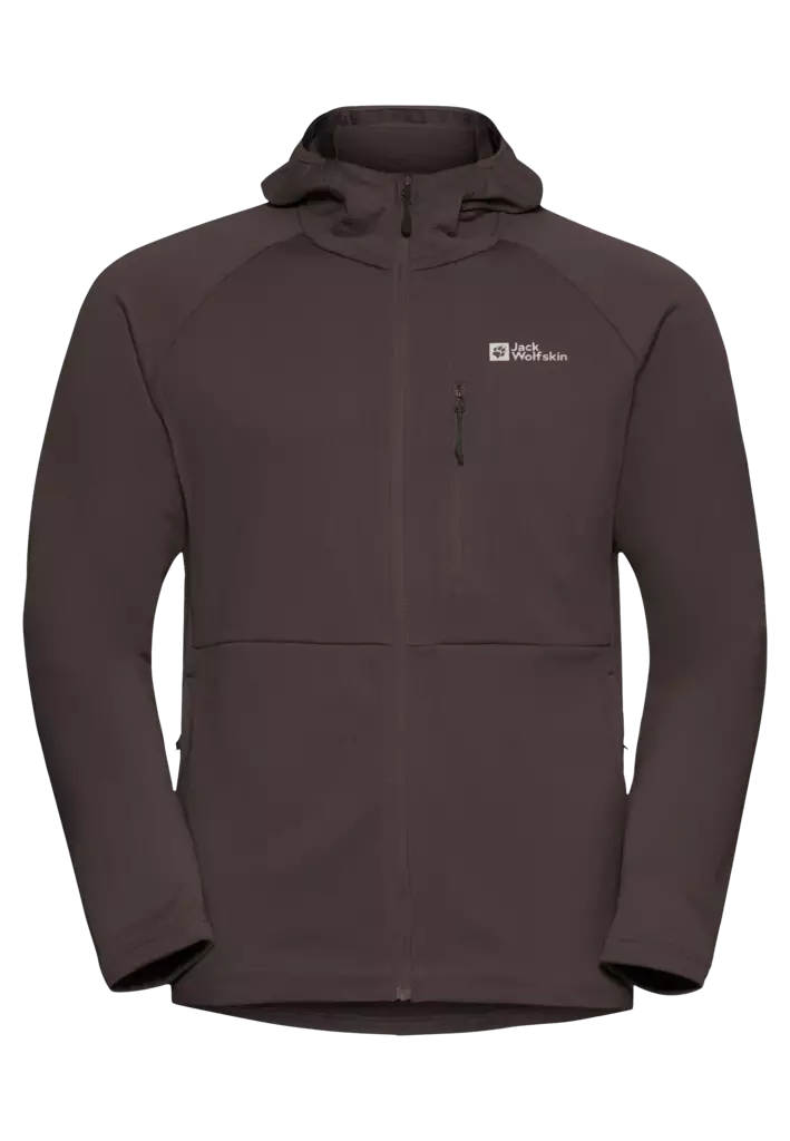 Jack Wolfskin Kolbenberg Hooded Full-Zip Jacket Peat - Mellomjakker - 4064886585262 - 1